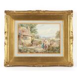 The Henry & Tricia Byrom Collection - follower of Myles Birket Foster (1825-1899) - MOTHER AND