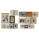 Property of a gentleman - a quantity of assorted framed pictures including watercolours (19).