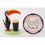 Property of a gentleman - A Carltonware Guinness Toucan lamp base, model GA/2178, the tail re-stuck,