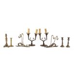 Property of a lady - a quantity of assorted lighting related items including a pair of Art Nouveau