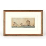 Property of a lady - late 18th / early 19th century English amateur - A NAVAL SCENE - watercolour,