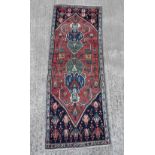 Property of a gentleman - a Persian Hamadan runner, 98 by 33ins. (249 by 84cms.).