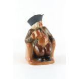 Property of a lady - a Royal Doulton Lambeth salt-glazed stoneware toby flask, designed by Harry