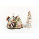 Property of a gentleman - two late 19th century Continental bisque porcelain figures including a
