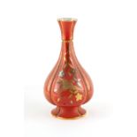 Property of a deceased estate - a 19th century Royal Worcester Aesthetic Movement vase of lobed form