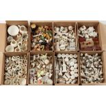 A large collection of Goss & other crested china - eight boxes (8).