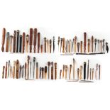 The Henry & Tricia Byrom Collection - a large collection of wooden paper knives, the largest 17.