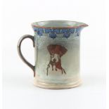 Property of a gentleman - a Royal Doulton Titanian jug decorated to either side with a dog or puppy,