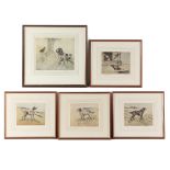 Property of a gentleman - Henry Wilkinson (1921-2011) - GUN DOG SCENES - five signed limited edition