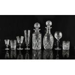 Property of a gentleman - a modern crystal cut glass suite of table glassware, forty-one pieces,