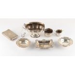 Property of a lady - a quantity of silver items including a small Victorian silver milk jug and