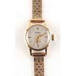 Property of a lady - a lady's Rolex 9ct gold cased mechanical wristwatch, 20mm diameter, on 9ct gold