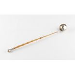 The Henry & Tricia Byrom Collection - a William IV Scottish silver & rhino horn toddy ladle, Peter