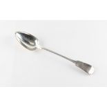 The Henry & Tricia Byrom Collection - a Georgian provincial silver fiddle pattern basting spoon, IW,