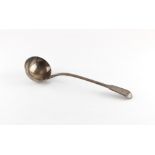 Property of a lady - a William IV silver fiddle & thread pattern soup ladle, London 1830, 13.