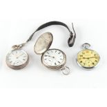 Property of a lady - a Jaeger LeCoultre military pocket watch, the reverse stamped with a broad