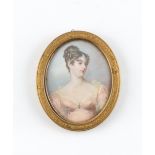 A collection of portrait miniatures - French school, 19th century - Lady Elibank - oval, on ivory,