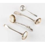 The Henry & Tricia Byrom Collection - a group of four silver sifting spoons or ladles, three