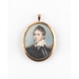 A collection of portrait miniatures - John Wright (ca.1745-1820) - A Gentleman - oval, on ivory,