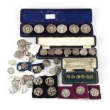 The Henry & Tricia Byrom Collection - a quantity of buttons, mostly silver (a lot).