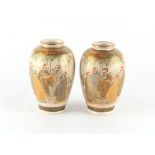 Property of a gentleman - a pair of Japanese Satsuma vases, Meiji period (1868-1912), each signed