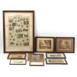 Property of a lady - seven assorted pictures & prints comprising two watercolours and five prints,