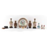 Property of a deceased estate - a quantity of assorted items including two pairs of cloisonne vases,