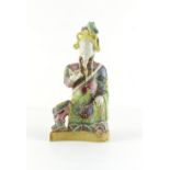 Property of a lady - a Chinese famille rose figure of Guan Yu, Qianlong period (1736-1795), modelled