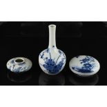 Property of a deceased estate - a group of three Chinese blue & white porcelain items, all