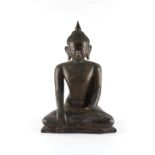 Property of a deceased estate - a Burmese bronze figure of Buddha, 18th century or earlier, loss