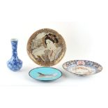 Property of a deceased estate - three assorted Japanese ceramics, all late 19th / early 20th