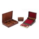 The Henry & Tricia Byrom Collection - a Victorian rosewood combined sewing box & writing slope,