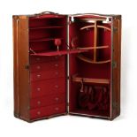 An early 20th century Madler Koffer wardrobe steamer trunk or cabin trunk, with fitted interior,