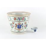 Property of a deceased estate - a Samson armorial planter, 6.1ins. (15.5cms.) high; together with