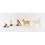 Property of a deceased estate - five Beswick & Royal Worcester models of animals, including a grey