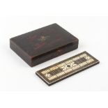 The Henry & Tricia Byrom Collection - a 19th century sadeli decorated cribbage board, losses, 11.