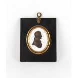 Property of a lady - John Miers (1758-1821) - a silhouette of a gentleman, indistinctly titled in