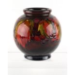 Property of a deceased estate - a private collection of Moorcroft pottery - a flambe Leaves and