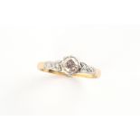 Property of a deceased estate - an 18ct yellow gold diamond single stone ring, the estimated diamond
