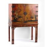 Property of a deceased estate - an early 20th century chinoiserie decorated two-door cabinet on