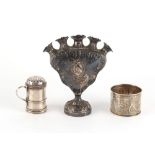 The Henry & Tricia Byrom Collection - a 19th century silver flower vase, import marks for London