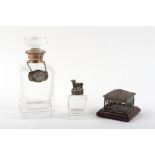 Property of a deceased estate - an 800 grade silver model of a summer house, with engraved silver