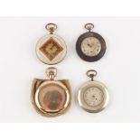 The Henry & Tricia Byrom Collection - four assorted keyless wind pocket watches, the gold plated