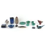 Property of a deceased estate - a collection of fifteen Swedish and Danish studio ceramics including