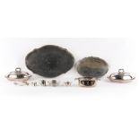 Property of a deceased estate - a quantity of assorted silver plated items including two galleried