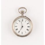 The Henry & Tricia Byrom Collection - a Swiss silver cased open faced pocket watch, keyless wind,
