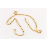 Property of a lady - a 9ct gold rope-twist chain necklace, approximately 19.8 grams, 30ins. (76cms.)