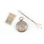 Property of a lady - an early Victorian silver open faced pocket watch, the case hallmarked for