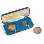 Property of a lady - silver coins - an 1887 Queen Victoria double florin; together with a 1965