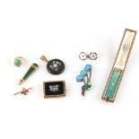 Property of a lady - a mixed lot of jewellery including an unmarked yellow gold (tests 15ct)